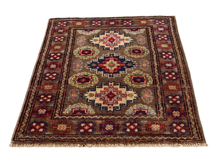 Detail image of 2' x 2' 10 Hand Knotted Kazak Rug