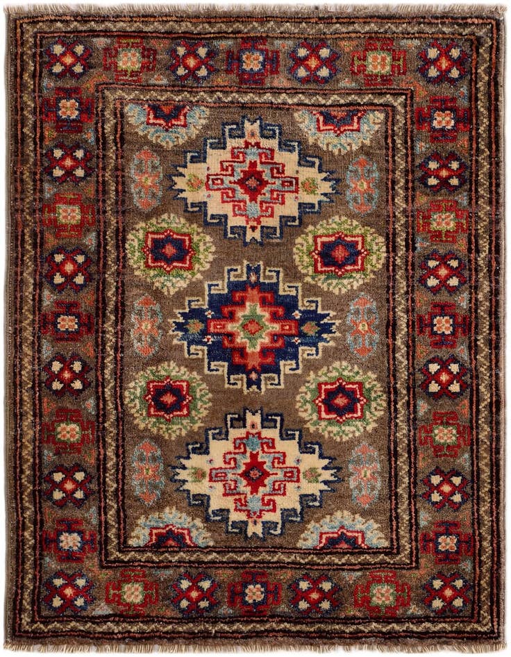 Detail image of 2' x 2' 10 Hand Knotted Kazak Rug