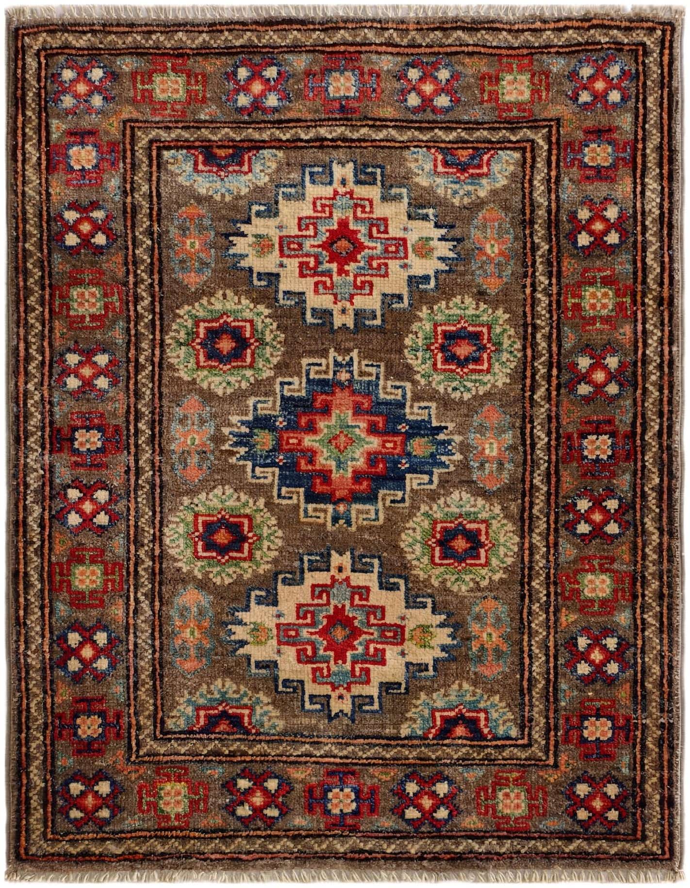 2' 1 x 2' 11 Hand Knotted Kazak Rug