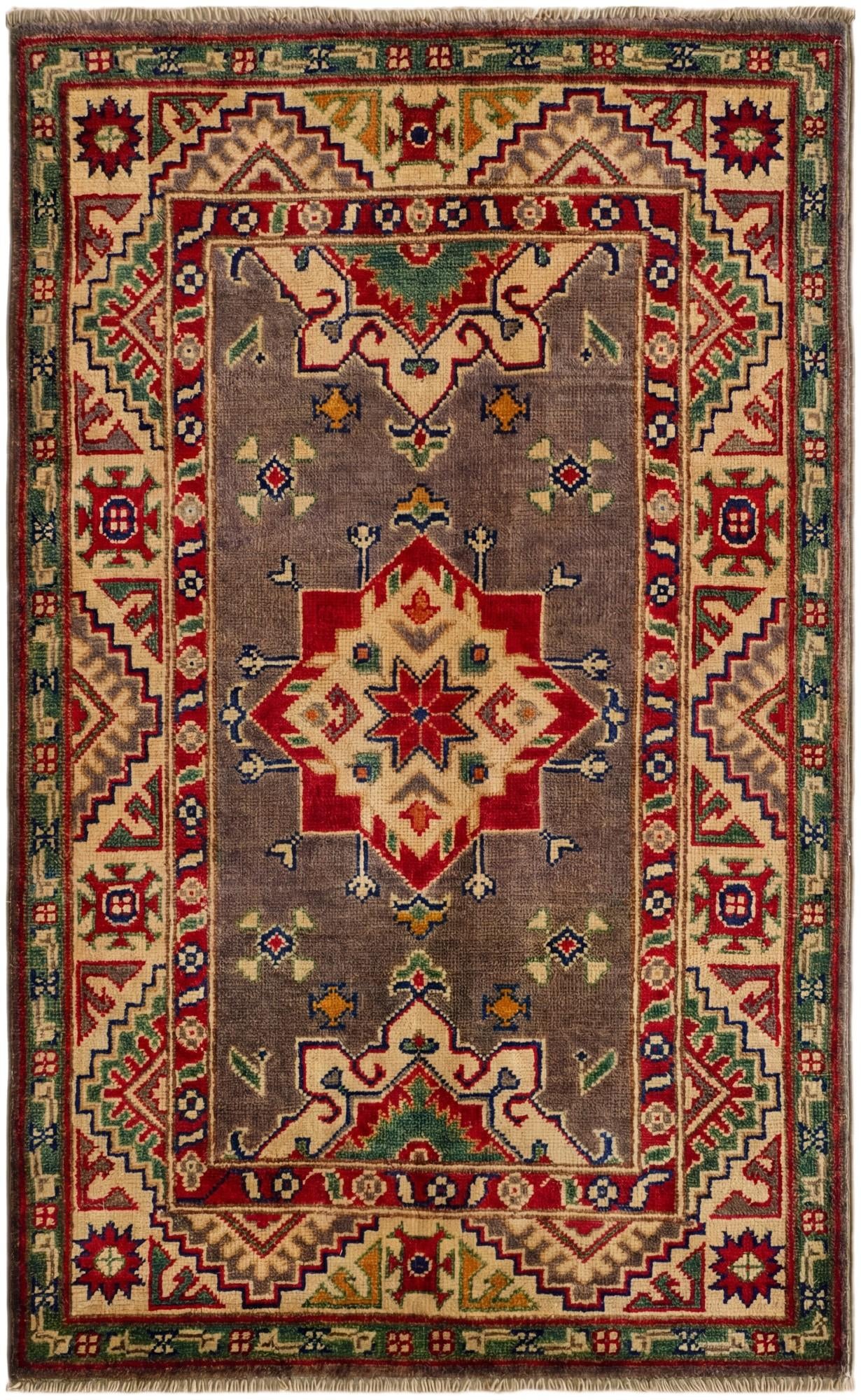 2' 7 x 4' 3 Hand Knotted Kazak Rug