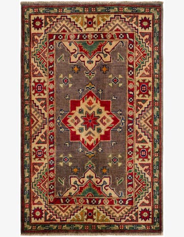 2' 7 x 4' 3 Hand Knotted Kazak Rug