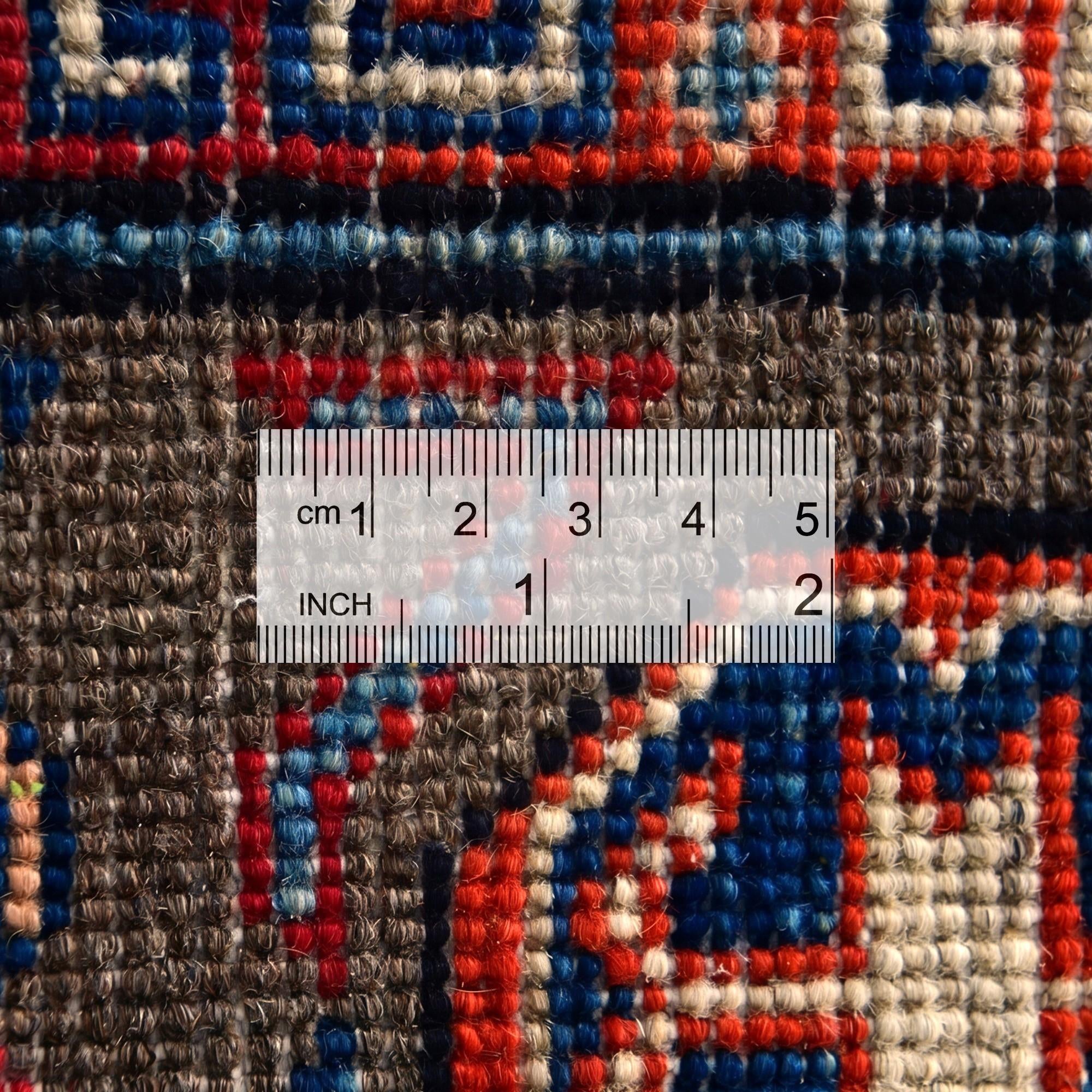 3' 4 x 4' 9 Hand Knotted Kazak Rug