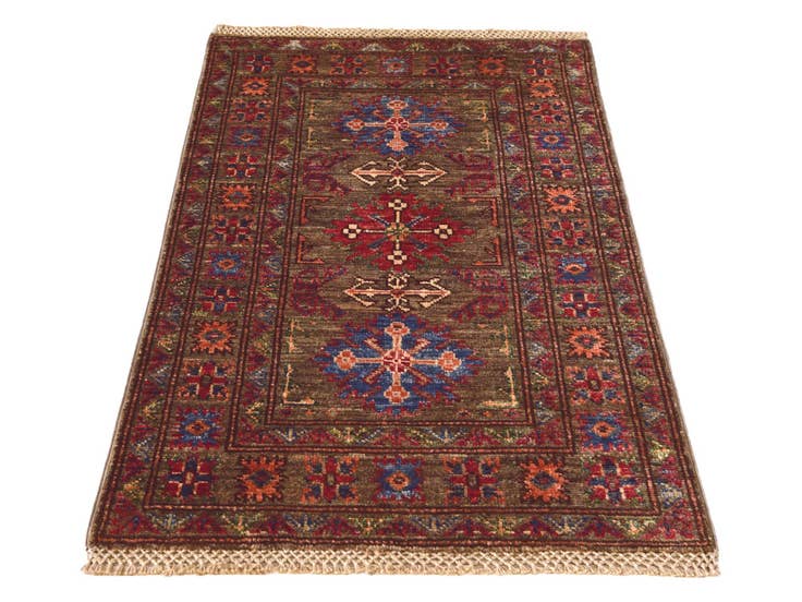 Detail image of 2' x 3' 1 Hand Knotted Kazak Rug