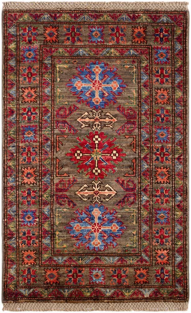 2' x 3' 1 Hand Knotted Kazak Rug