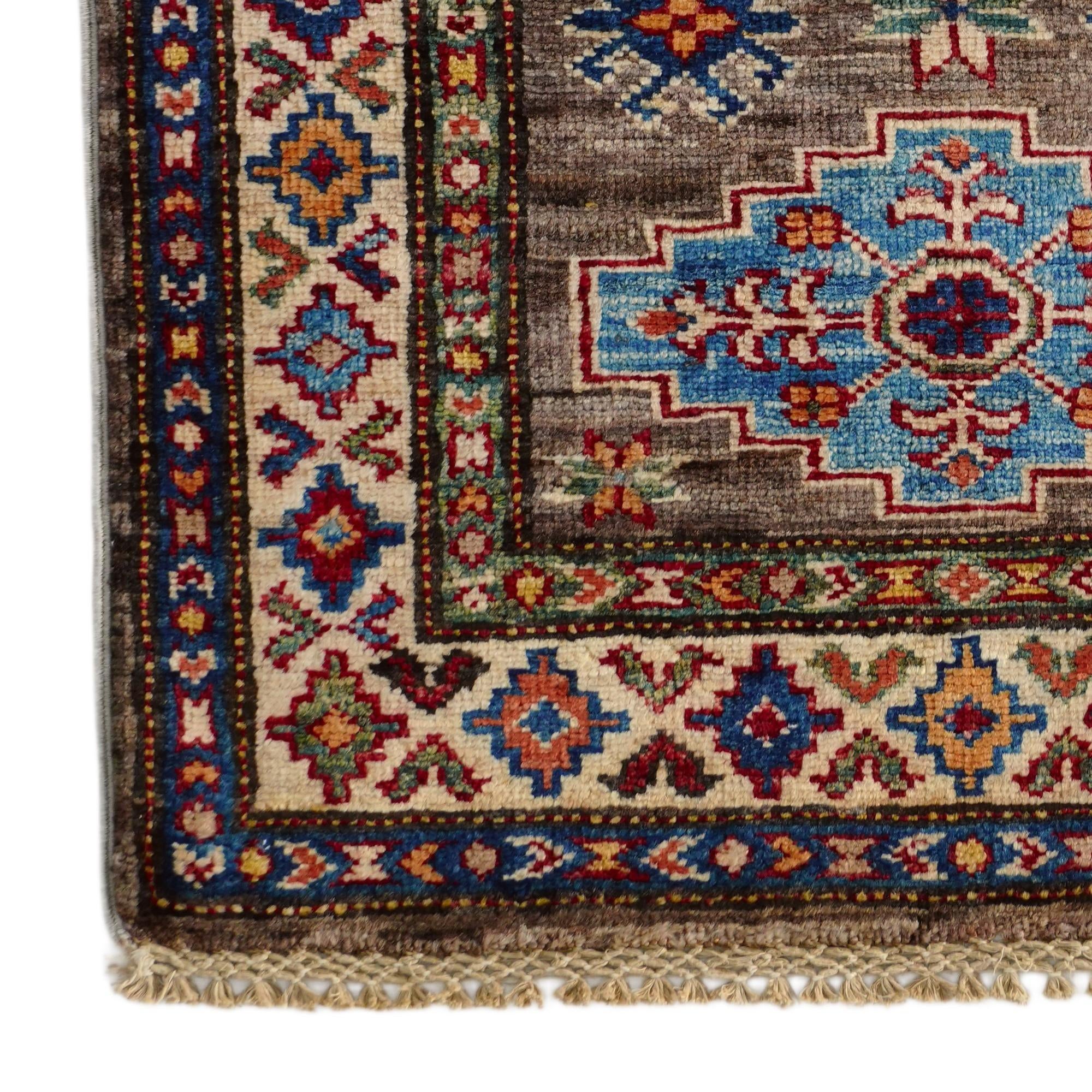 2' 1 x 2' 11 Hand Knotted Kazak Rug