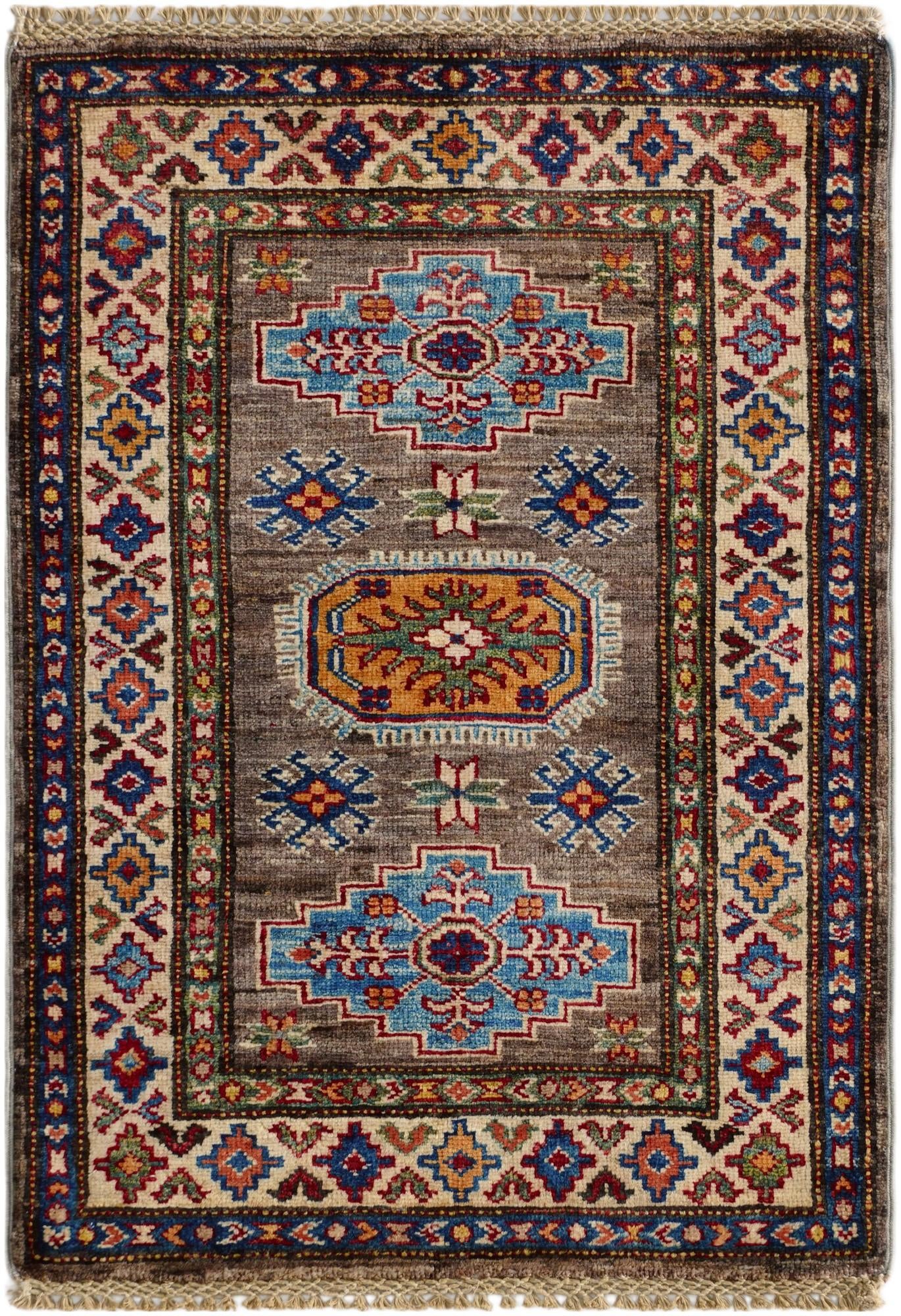 2' 1 x 2' 11 Hand Knotted Kazak Rug