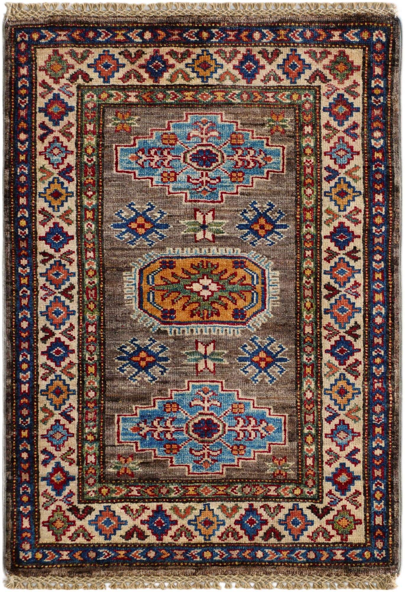 2' 1 x 2' 11 Hand Knotted Kazak Rug