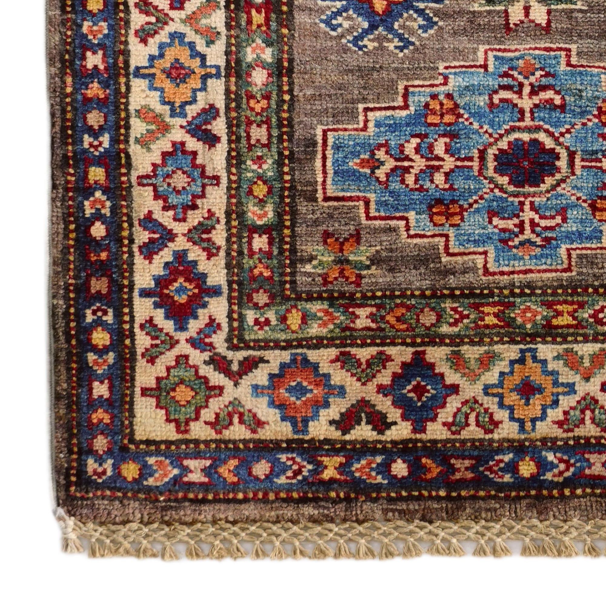 2' x 2' 11 Hand Knotted Kazak Rug
