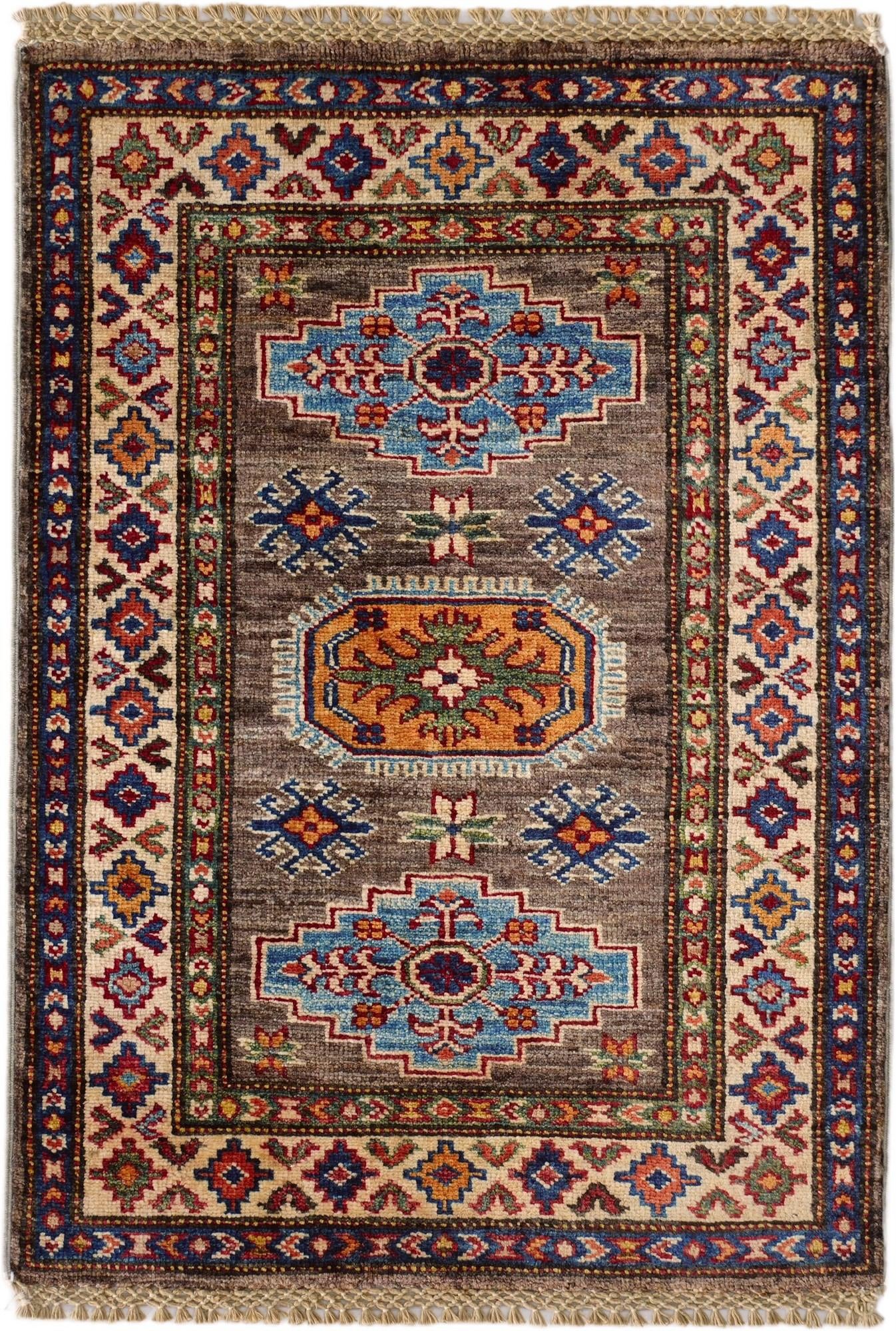 2' x 2' 11 Hand Knotted Kazak Rug