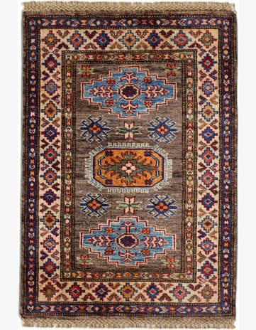 2' x 2' 11 Hand Knotted Kazak Rug