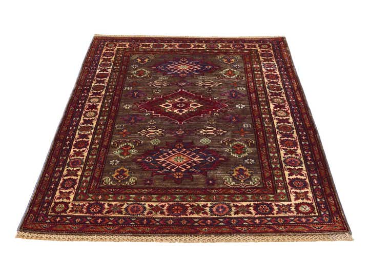 3' 5 x 5' Hand Knotted Kazak Rug
