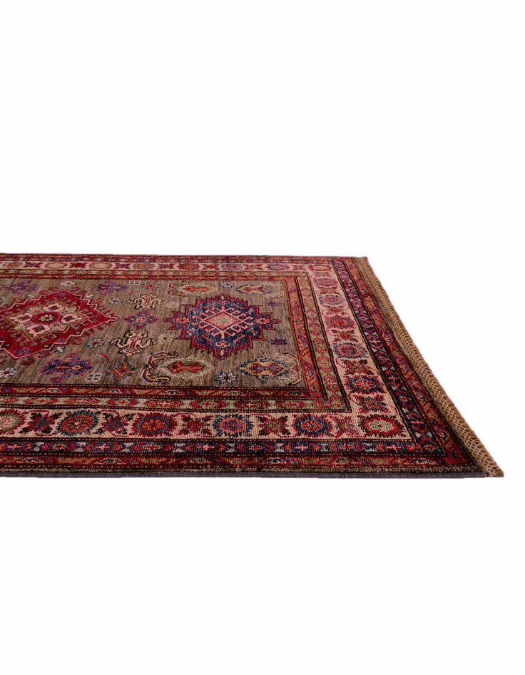 Detail image of 3' 5 x 5' Hand Knotted Kazak Rug