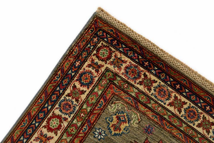 Detail image of 3' 5 x 5' Hand Knotted Kazak Rug