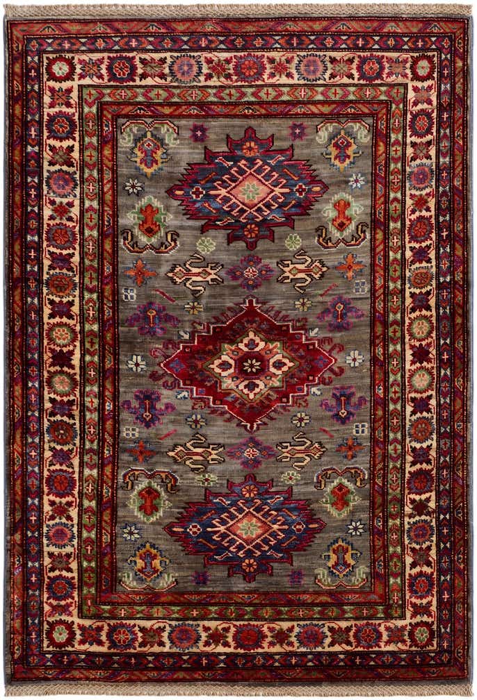 3' 5 x 5' Hand Knotted Kazak Rug