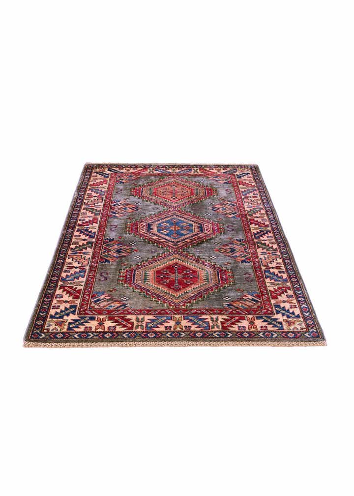 3' 4 x 5' 3 Hand Knotted Kazak Rug