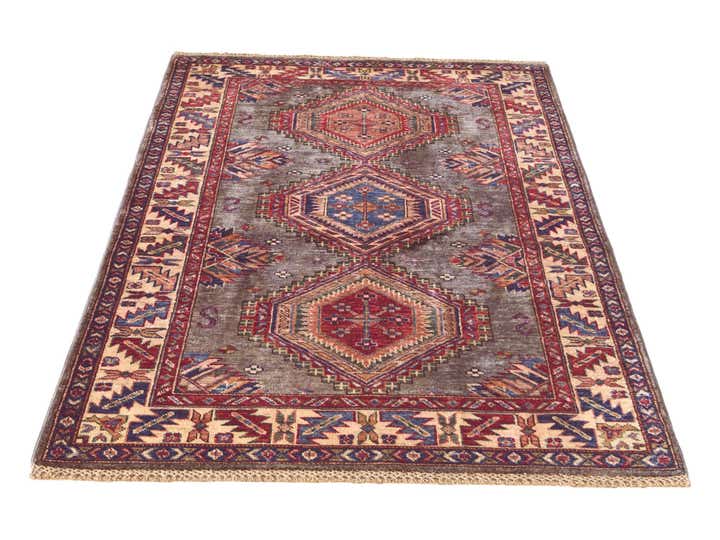 3' 4 x 5' 3 Hand Knotted Kazak Rug