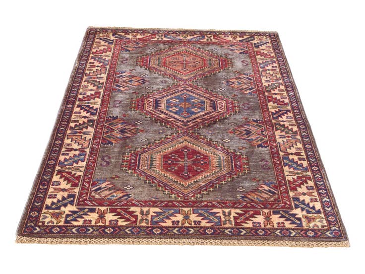 Detail image of 3' 4 x 5' 3 Hand Knotted Kazak Rug