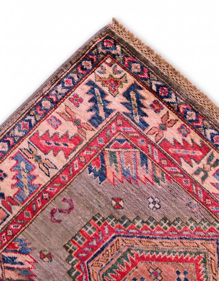 Detail image of 3' 4 x 5' 3 Hand Knotted Kazak Rug