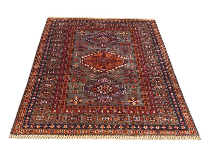 Detail image of 3' 4 x 5' 1 Hand Knotted Kazak Rug