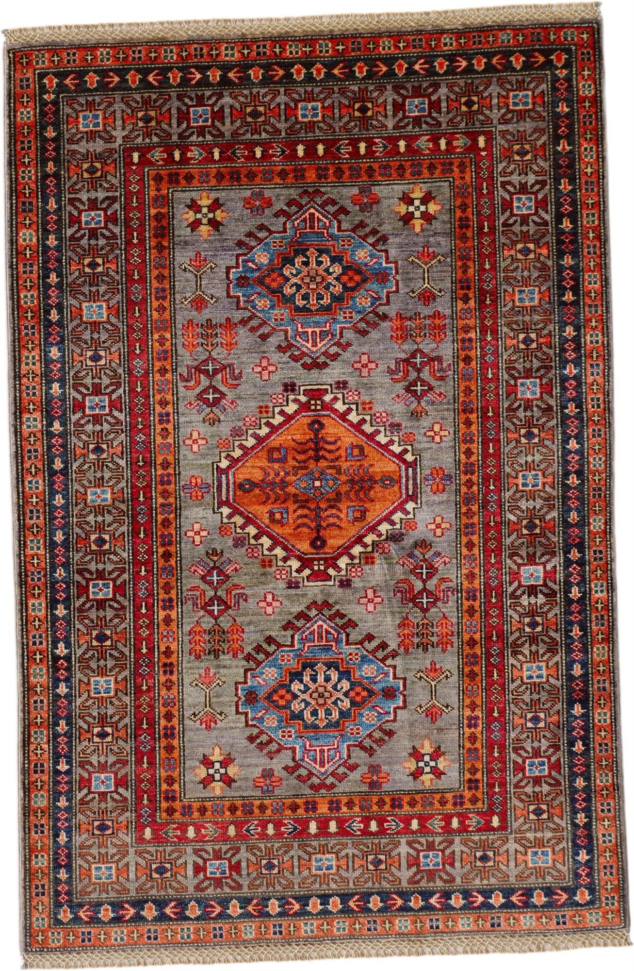 3' 4 x 5' 1 Hand Knotted Kazak Rug