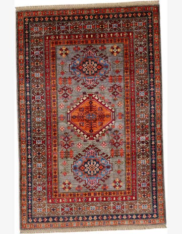 3' 4 x 5' 1 Hand Knotted Kazak Rug
