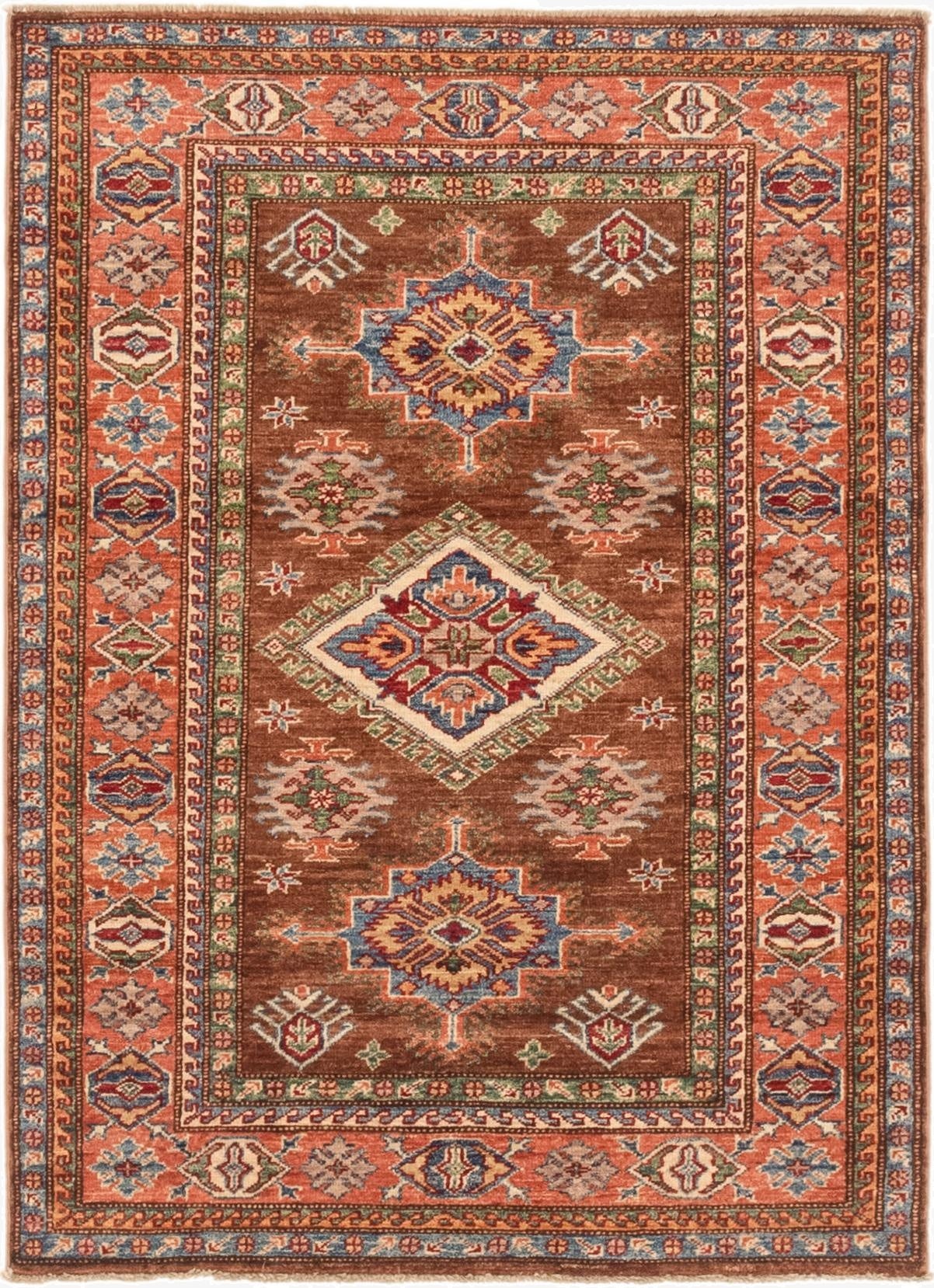 3' 6 x 4' 10  Hand Knotted Kazak Oriental Rug