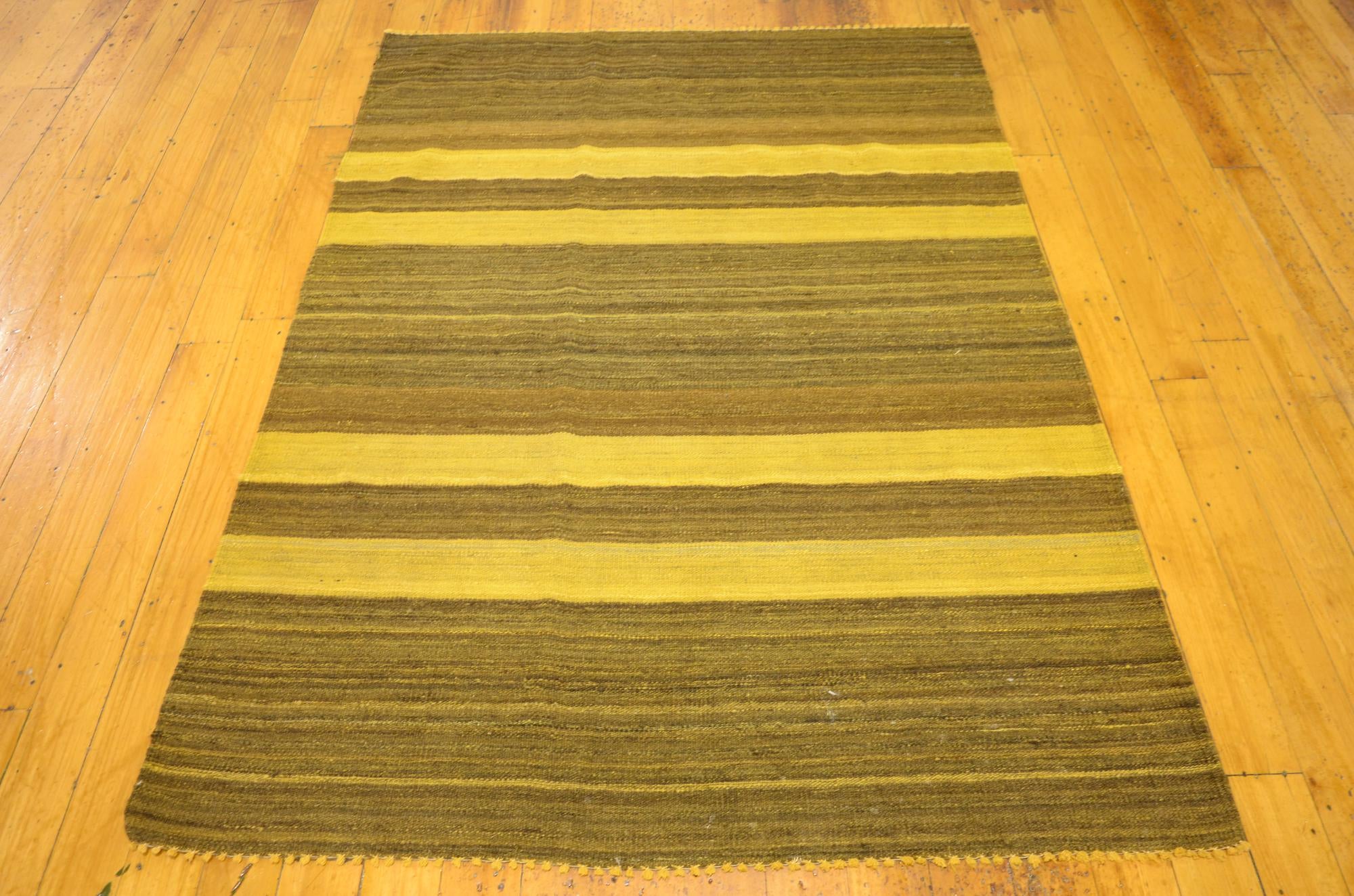 4' 1 x 5' 8 Hand Woven Kilim Afghan Wool Rug