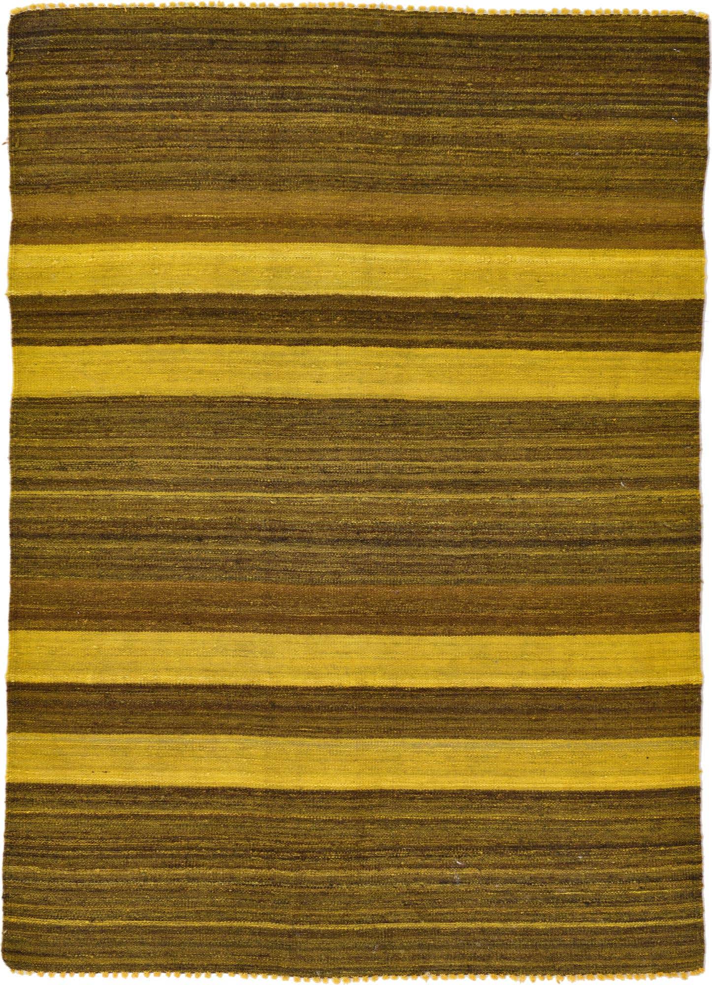 4' 1 x 5' 8 Hand Woven Kilim Afghan Wool Rug
