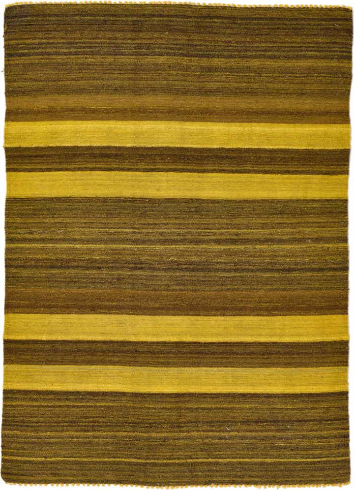 4' 1 x 5' 8 Hand Woven Kilim Afghan Wool Rug