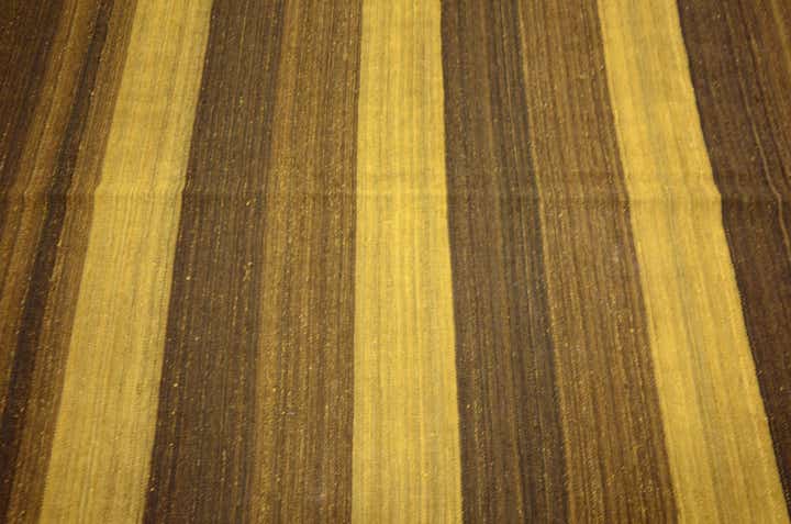 5' 1 x 6' 11 Hand Woven Kilim Afghan Wool Rug