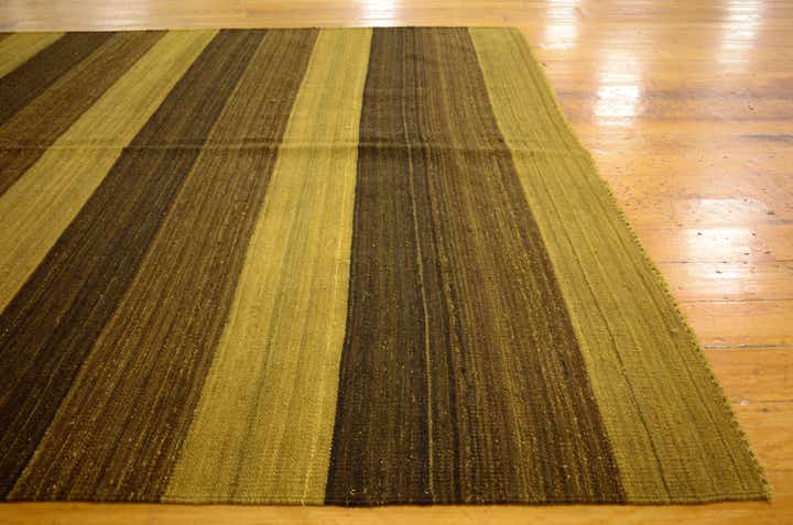 5' 1 x 6' 11 Hand Woven Kilim Afghan Wool Rug