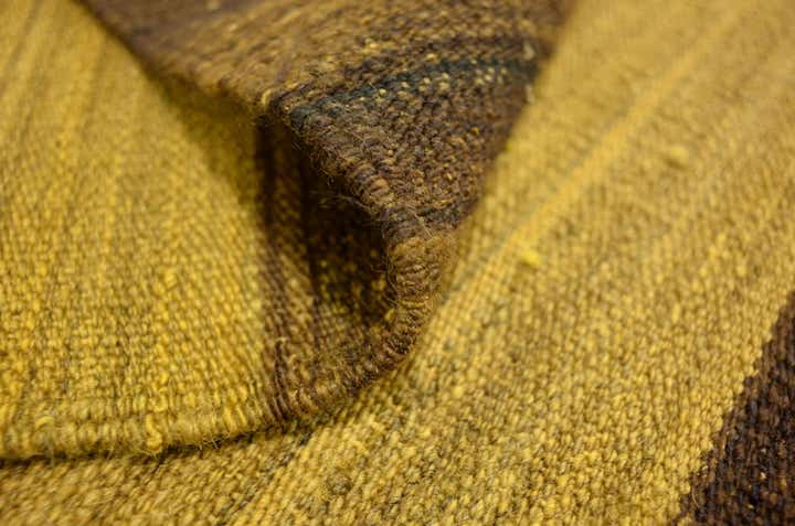 5' 1 x 6' 11 Hand Woven Kilim Afghan Wool Rug