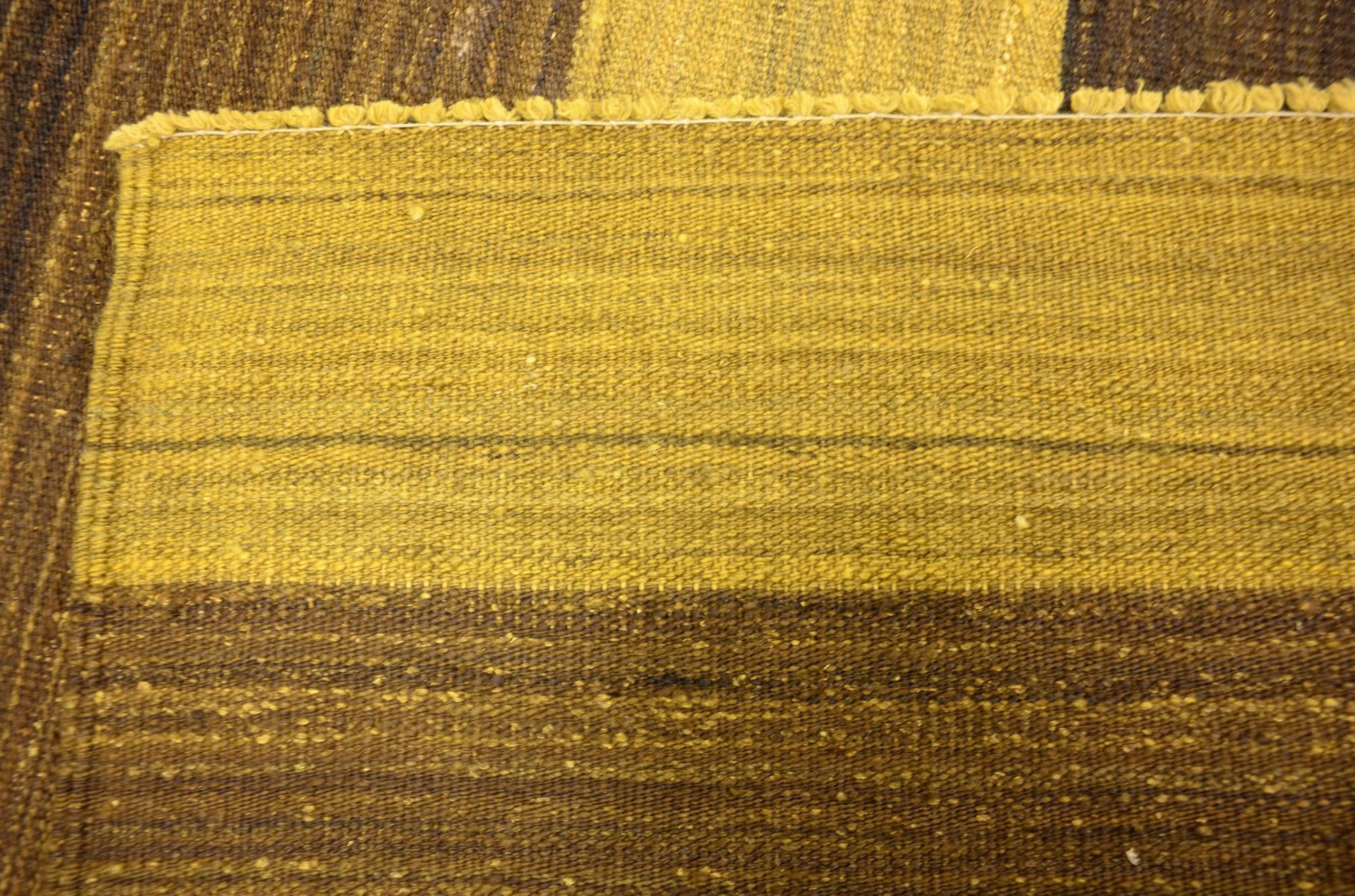 5' 1 x 6' 11 Hand Woven Kilim Afghan Wool Rug