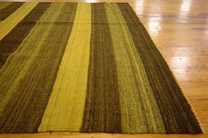 4' 2 x 5' 7 Hand Woven Kilim Afghan Wool Rug