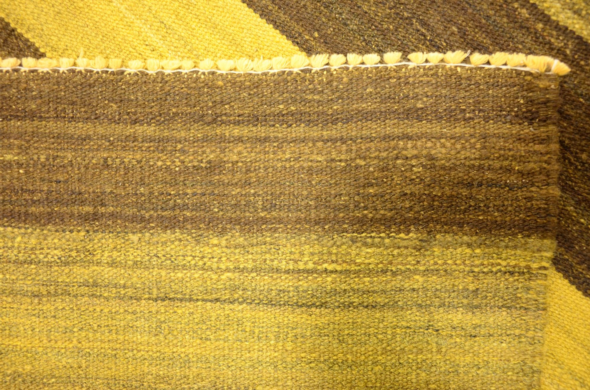 4' 2 x 5' 7 Hand Woven Kilim Afghan Wool Rug