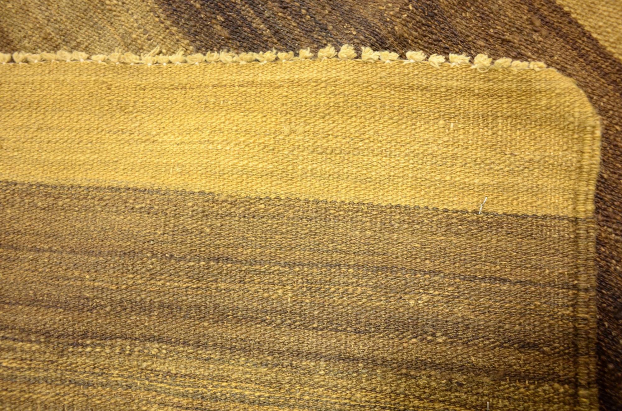 4' 1 x 5' 6 Hand Woven Kilim Afghan Wool Rug