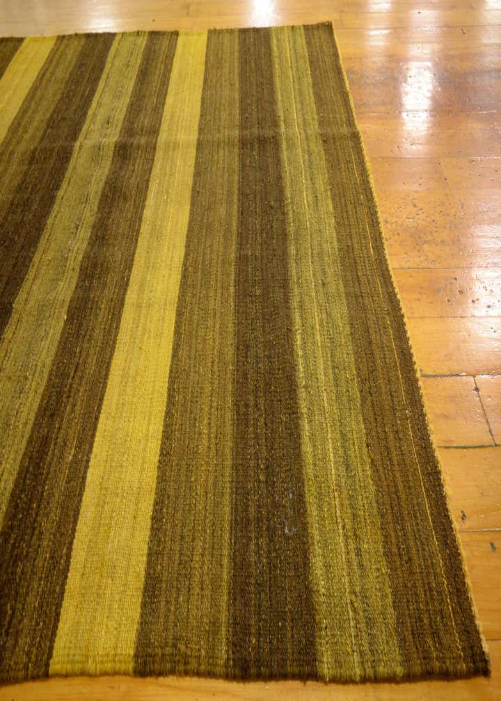 4' 2 x 5' 10 Hand Woven Kilim Afghan Wool Rug