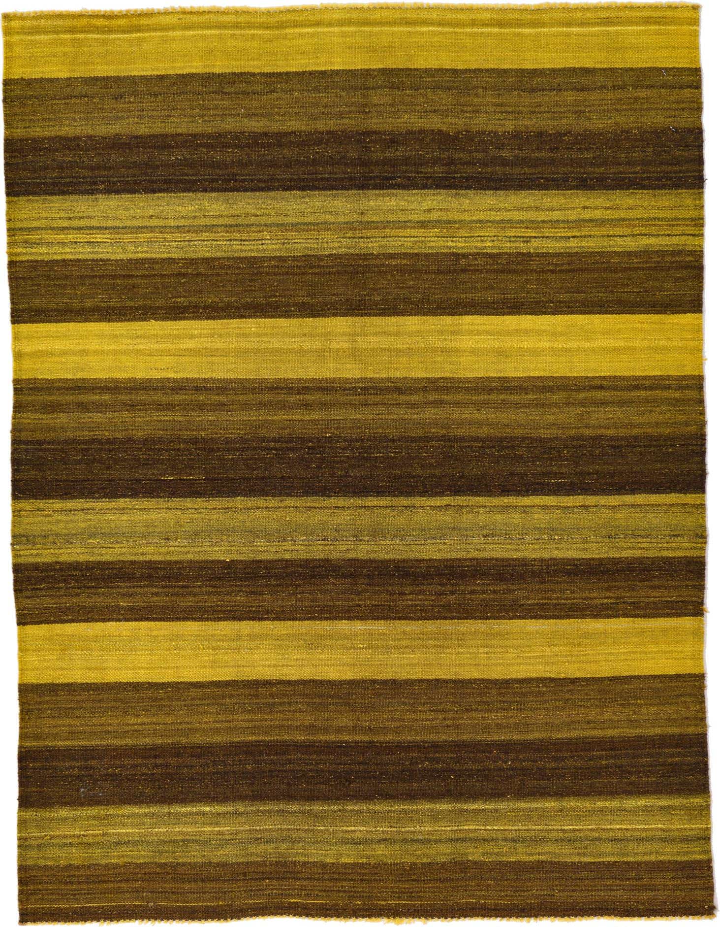 4' 2 x 5' 10 Hand Woven Kilim Afghan Wool Rug