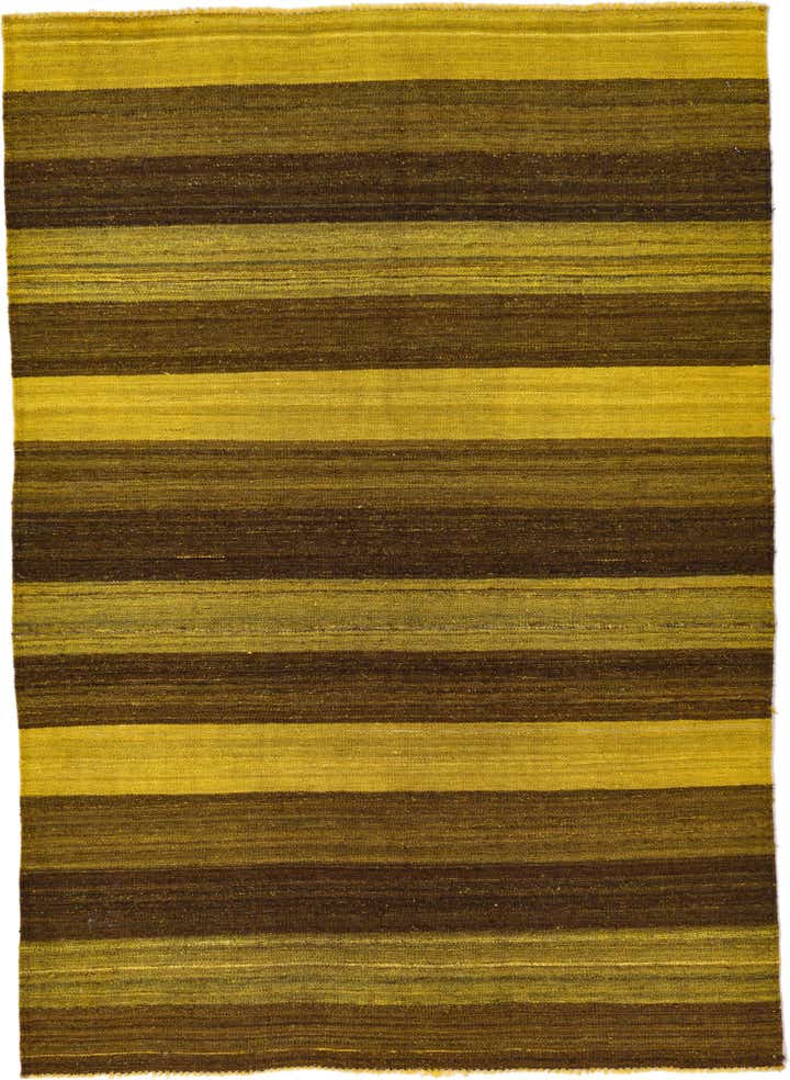 4' 2 x 5' 10 Hand Woven Kilim Afghan Wool Rug
