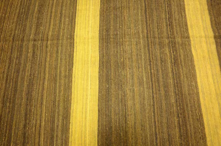 5' 3 x 6' 9 Hand Woven Kilim Afghan Wool Rug