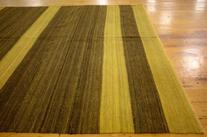 5' 3 x 6' 9 Hand Woven Kilim Afghan Wool Rug