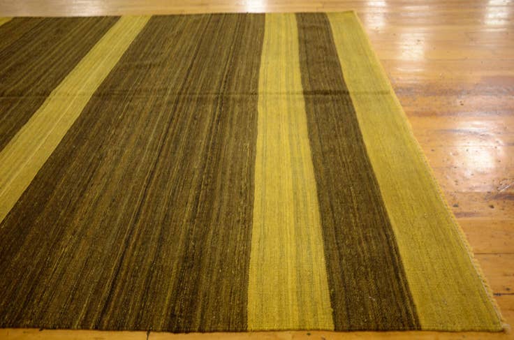 Detail image of 5' 3 x 6' 9 Hand Woven Kilim Afghan Wool Rug