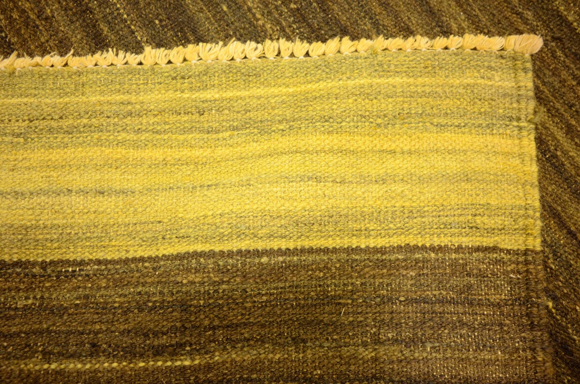 5' 3 x 6' 9 Hand Woven Kilim Afghan Wool Rug
