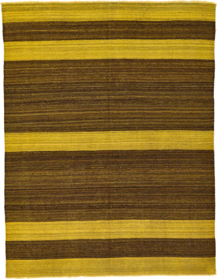 Detail image of 5' 3 x 6' 9 Hand Woven Kilim Afghan Wool Rug