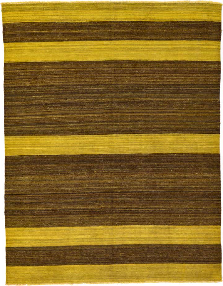 5' 3 x 6' 9 Hand Woven Kilim Afghan Wool Rug