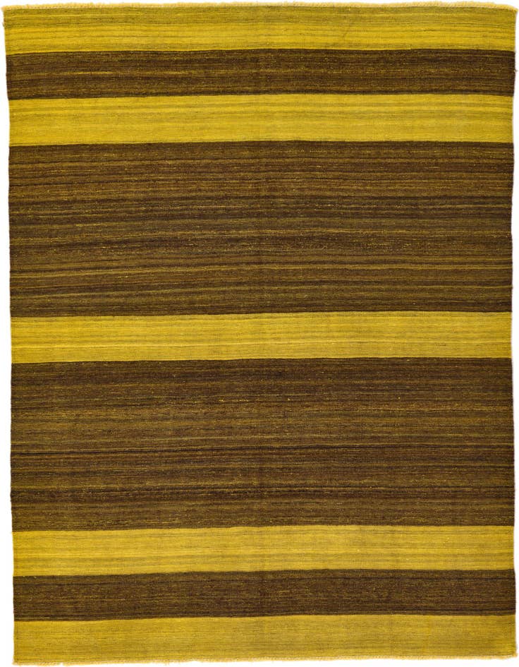 Detail image of 5' 3 x 6' 9 Hand Woven Kilim Afghan Wool Rug