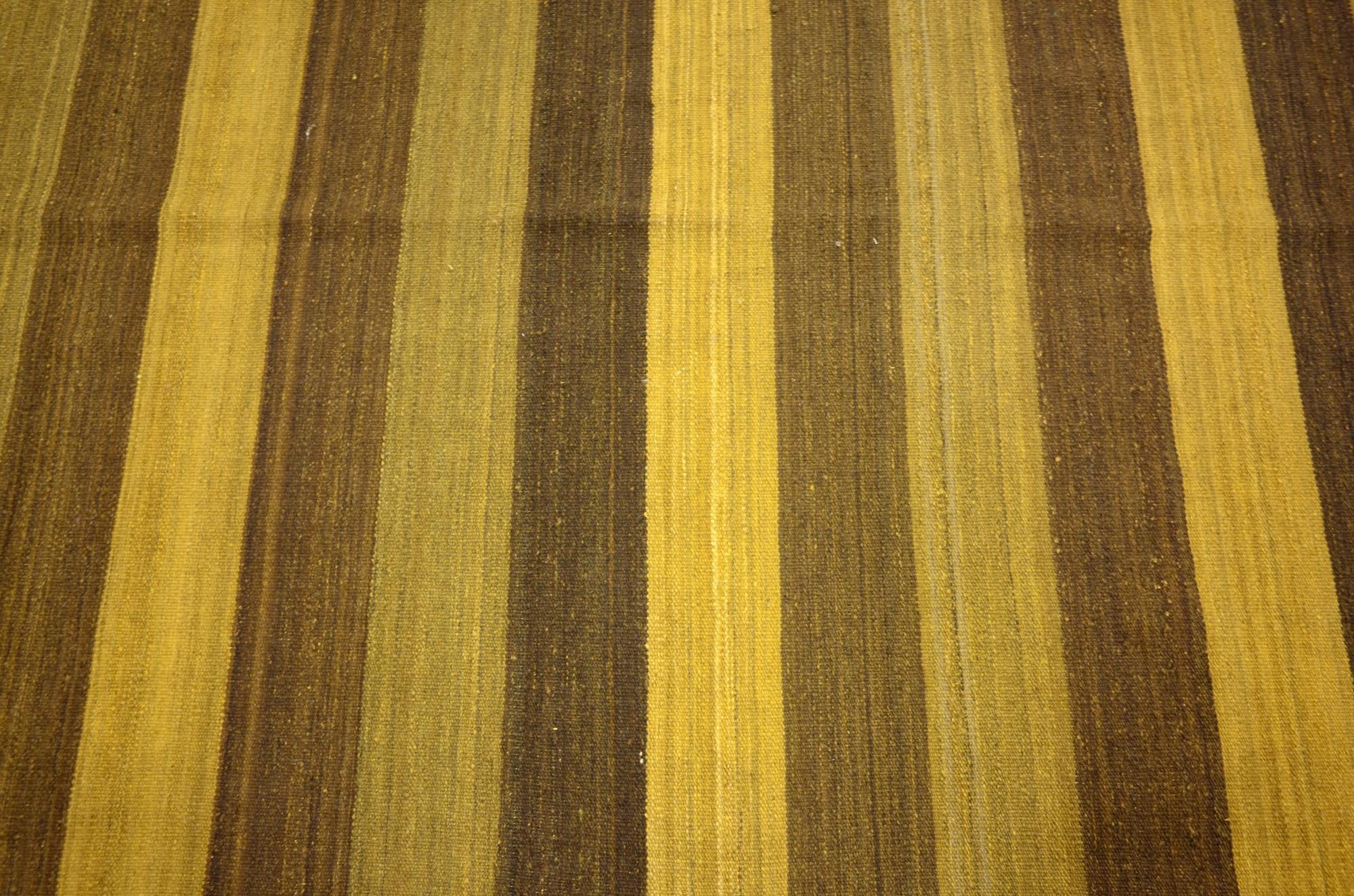 5' 2 x 6' 10 Hand Woven Kilim Afghan Wool Rug