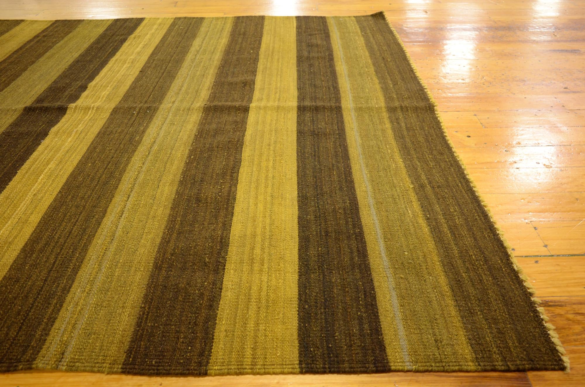 5' 2 x 6' 10 Hand Woven Kilim Afghan Wool Rug