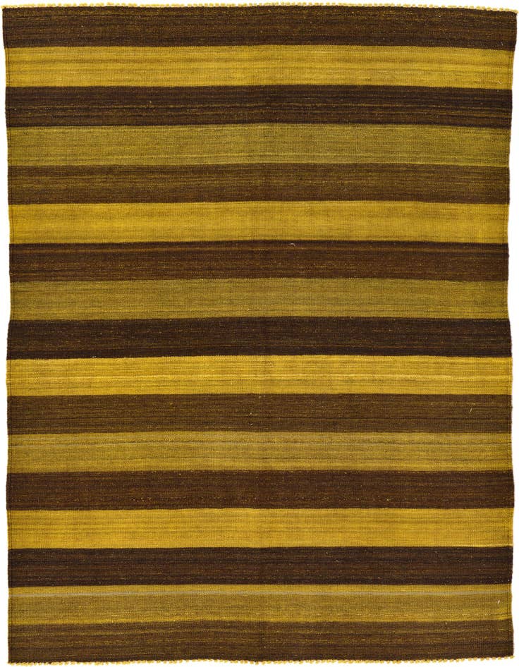 Detail image of 5' 2 x 6' 10 Hand Woven Kilim Afghan Wool Rug