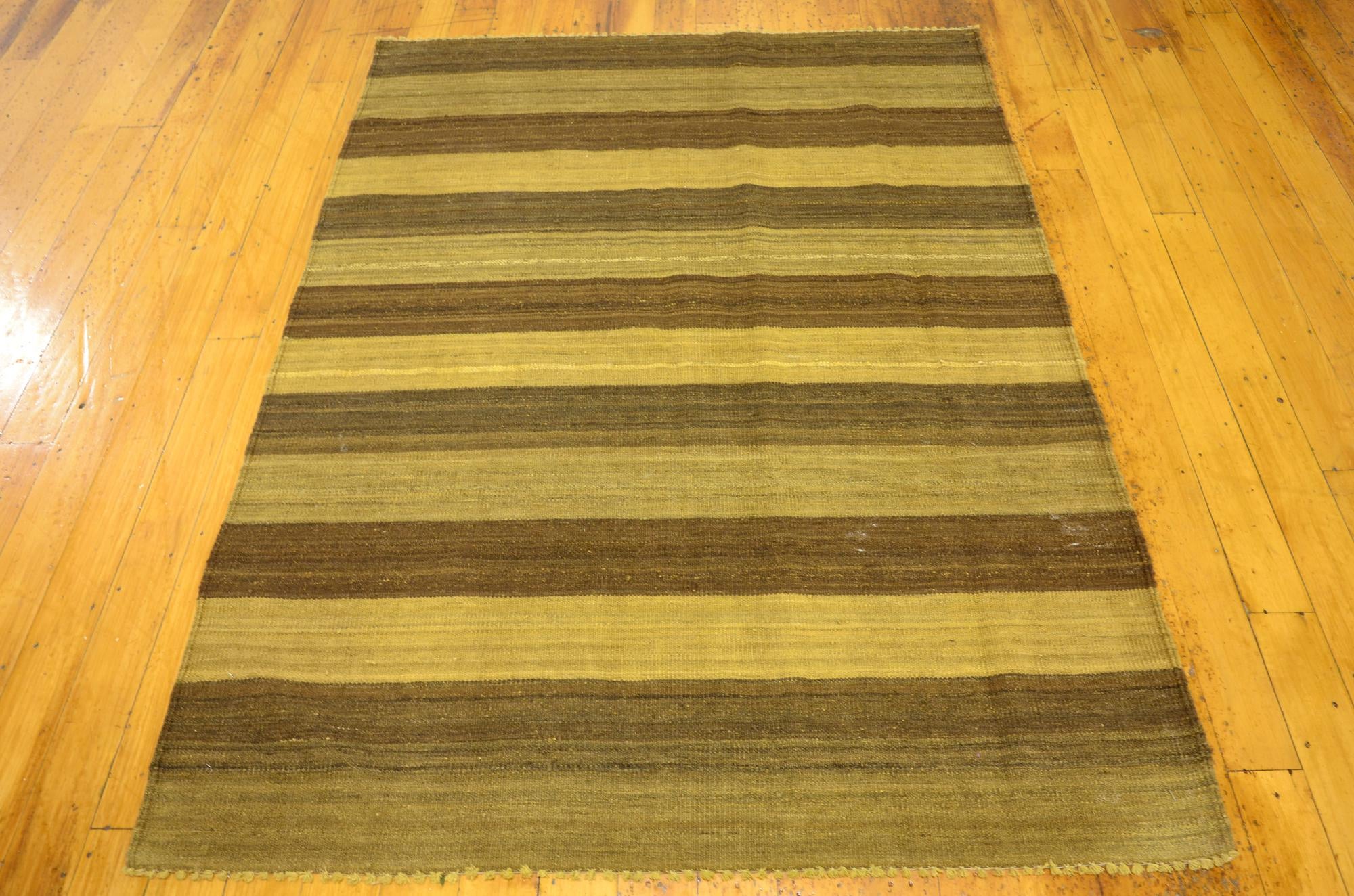 4' 2 x 5' 7 Hand Woven Kilim Afghan Wool Rug